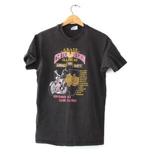 Vintage ABATE Illinois Annual Party 1990 Motorcycle T Shirt Large